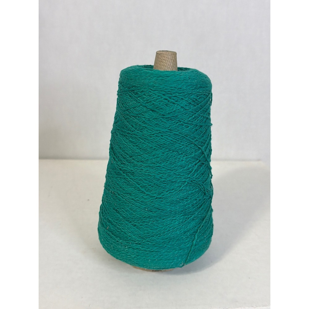 Vintage Wehadkee Jade Green Yarn Cone West Point GA 1985 Textile Craft Fiber